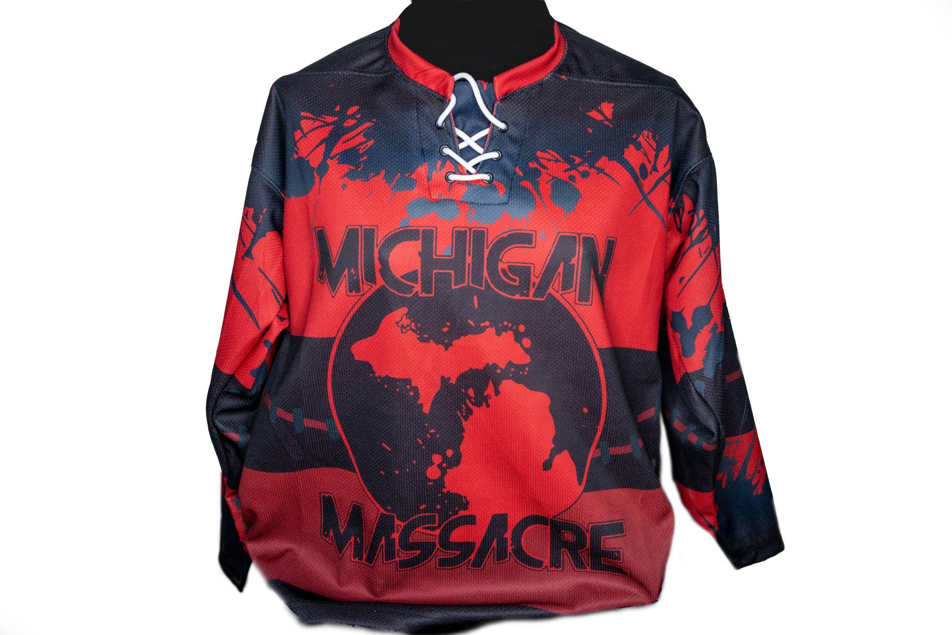 Michigan Massacre - Home Blood Red Jersey (Owner - Mess Bucket Comics)